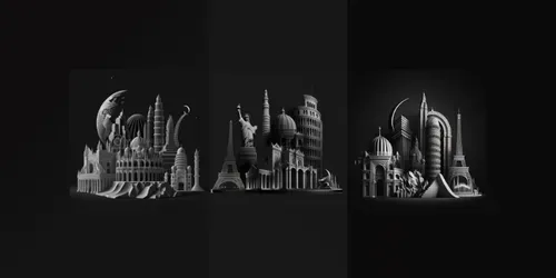 Minimal Illustration Architecture generated by midjourney
