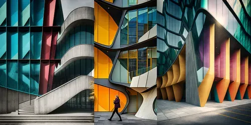 Modern Concrete Architectures generated by midjourney