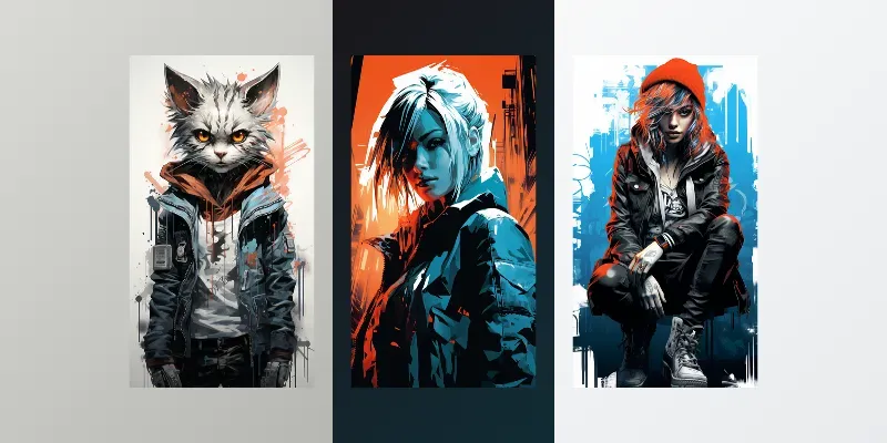 Impressive Cyberpunk Characters generated by undefined