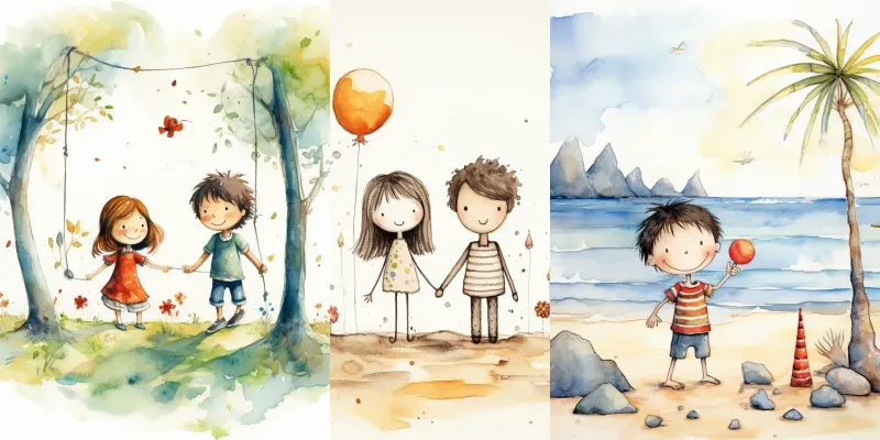 Watercolor Illustrations generated by undefined