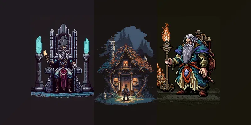 Pixel Art - Characters generated by undefined