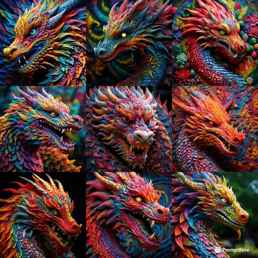 Vibrant Dragons
