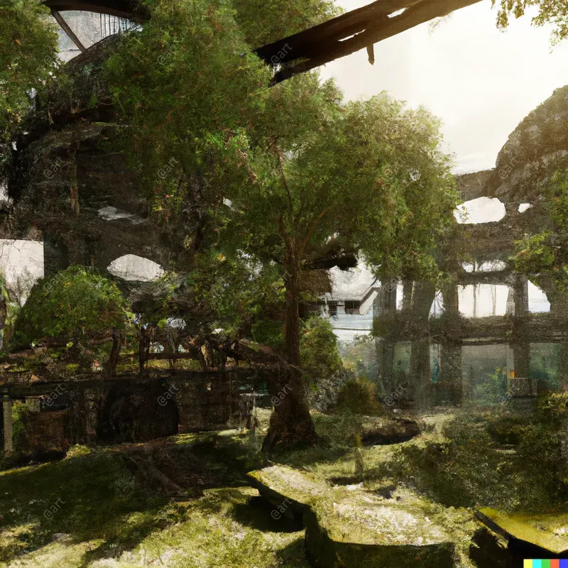 Overgrown Jungle Background