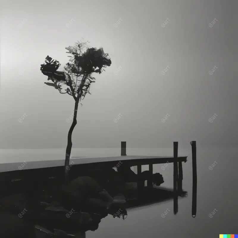 Black And White Landscape Editorial Photo