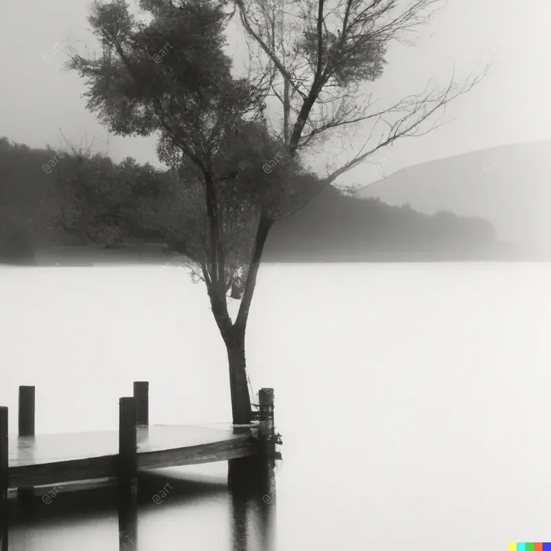 Black And White Landscape Editorial Photo