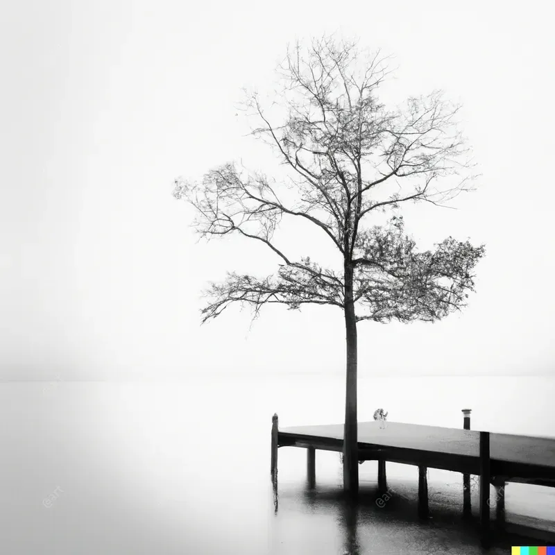 Black And White Landscape Editorial Photo