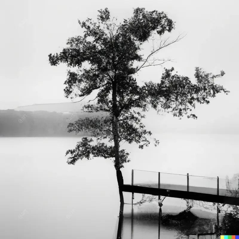 Black And White Landscape Editorial Photo