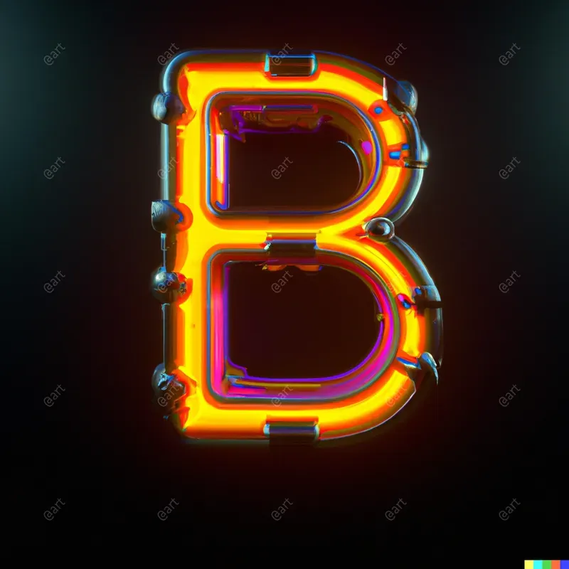 Neon Letters Numbers Symbols