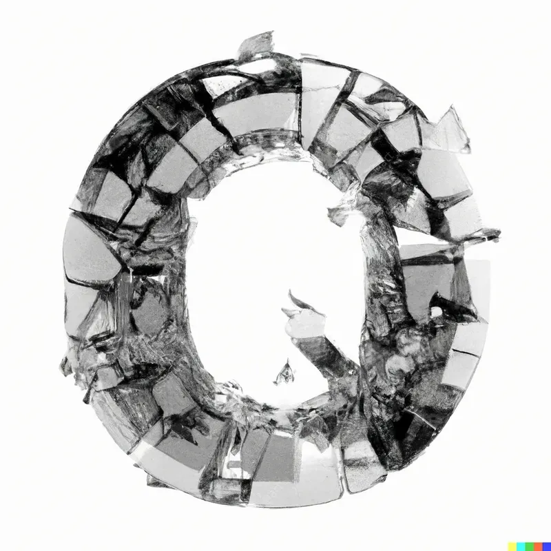 Letters Of Shattered Glass Mirrors