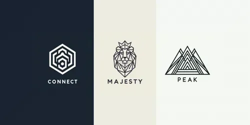 Minimal Line Vector Logos generated by dalle