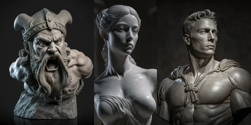 Marble Statues generated by undefined