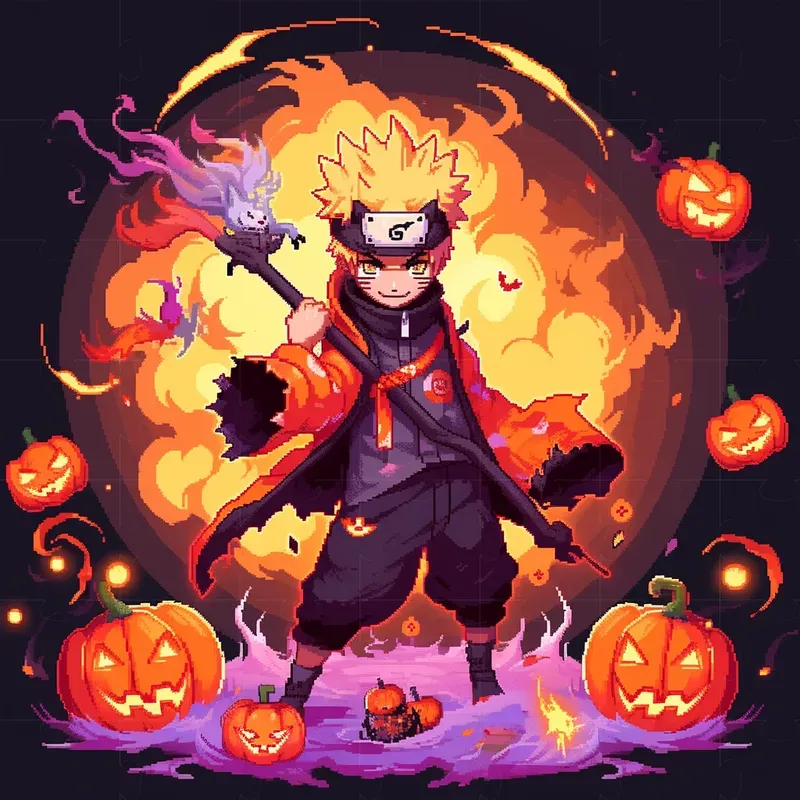 Naruto Halloween Pixel Art