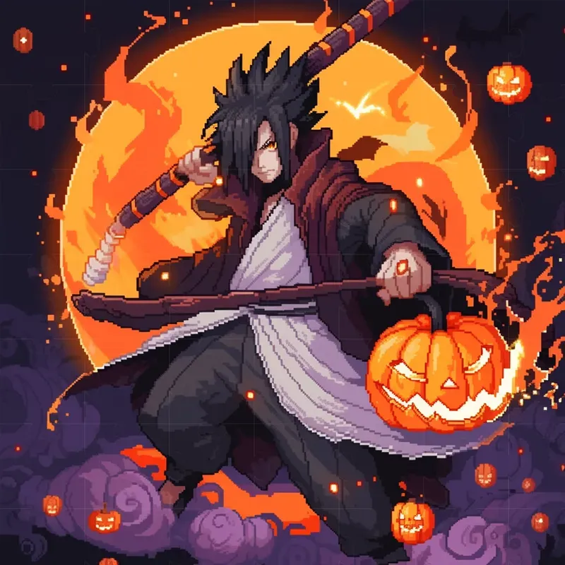Naruto Halloween Pixel Art