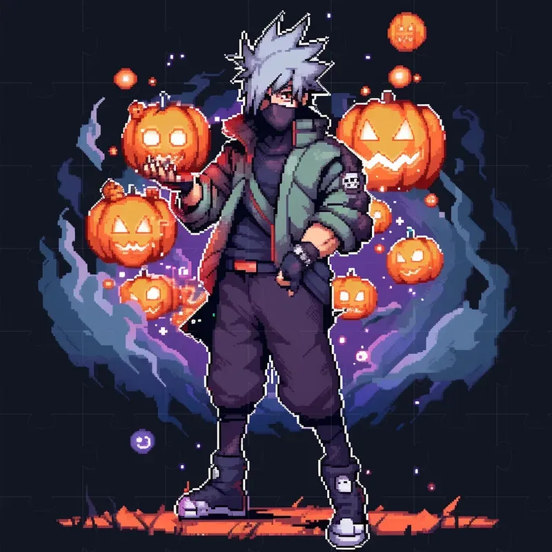 Naruto Halloween Pixel Art