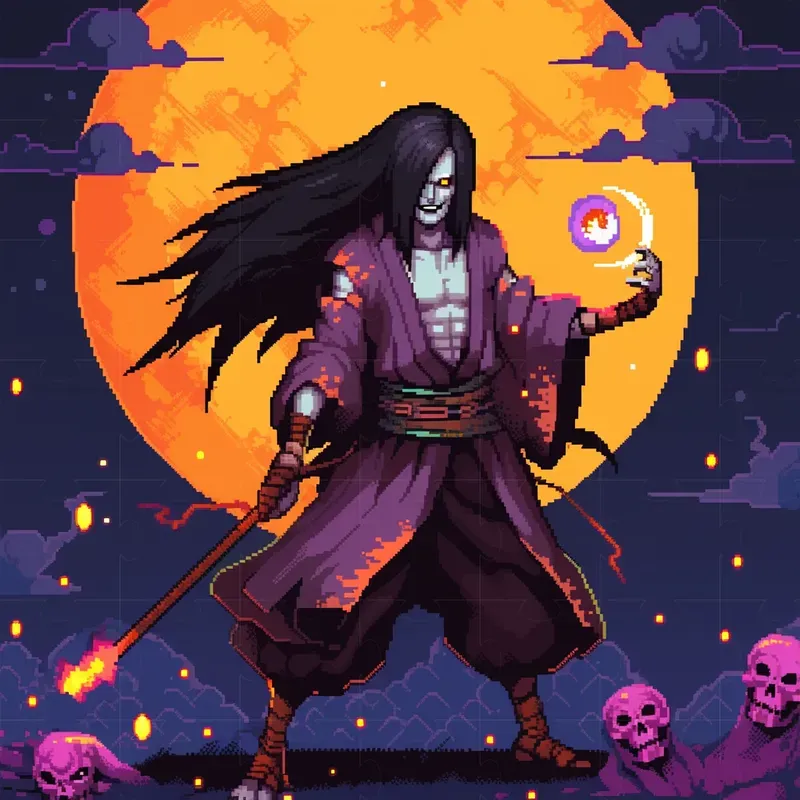 Naruto Halloween Pixel Art