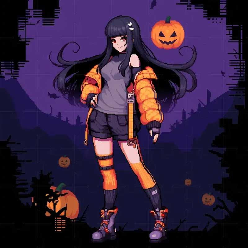 Naruto Halloween Pixel Art