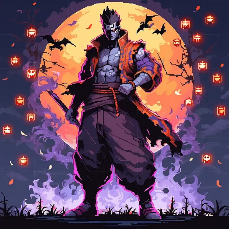 Naruto Halloween Pixel Art