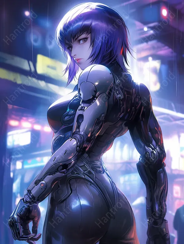 Neon Cyborg Anime Grils Fantasy