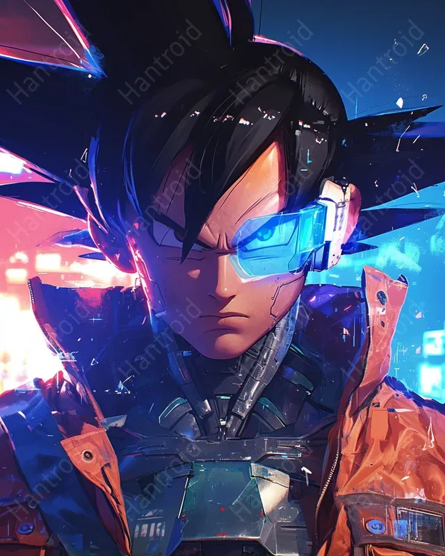 Epic Dragon Ball Cyberpunk Portraits