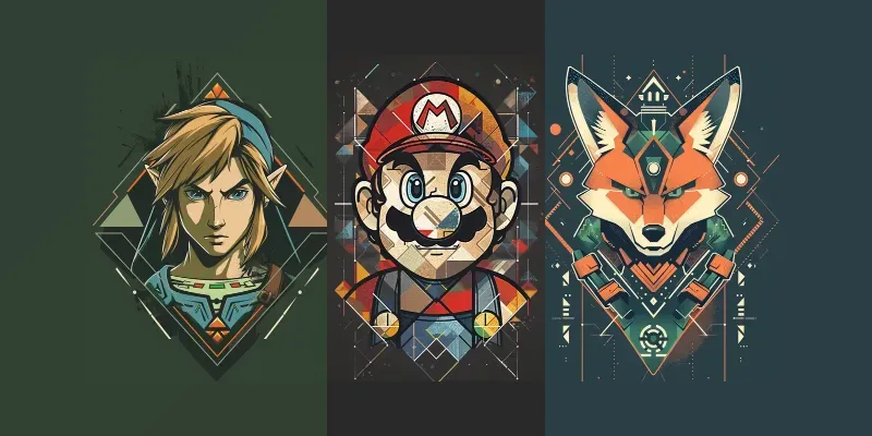 Nintendo Character Portraits generated by undefined