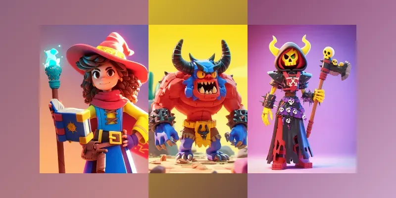 Cartoon Styled 3D Character Models generated by undefined