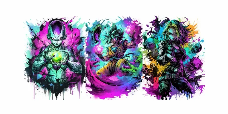 Dragon Ball Character Splash Art generated by undefined