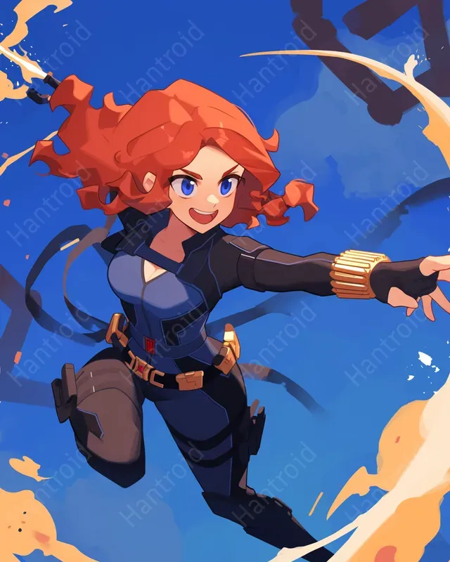 Occidental Comic Kids Characters In Blue