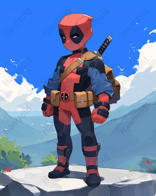 Occidental Comic Kids Characters In Blue