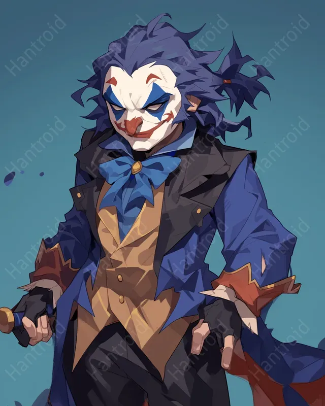 Occidental Comic Kids Characters In Blue