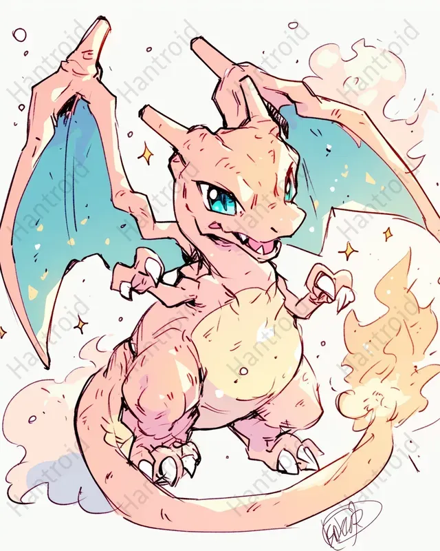 Cute Anime Style Pokemon Art