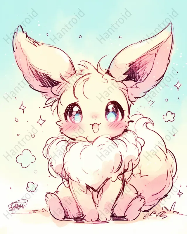 Cute Anime Style Pokemon Art