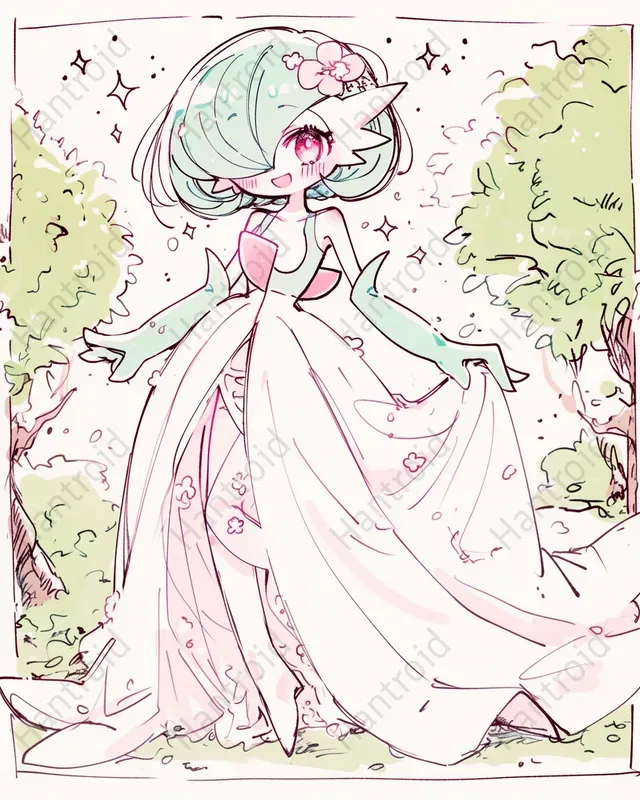 Cute Anime Style Pokemon Art