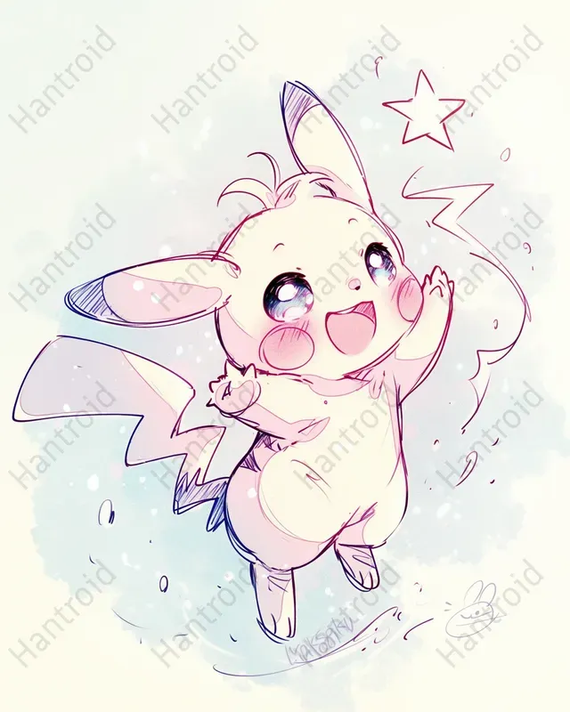 Cute Anime Style Pokemon Art