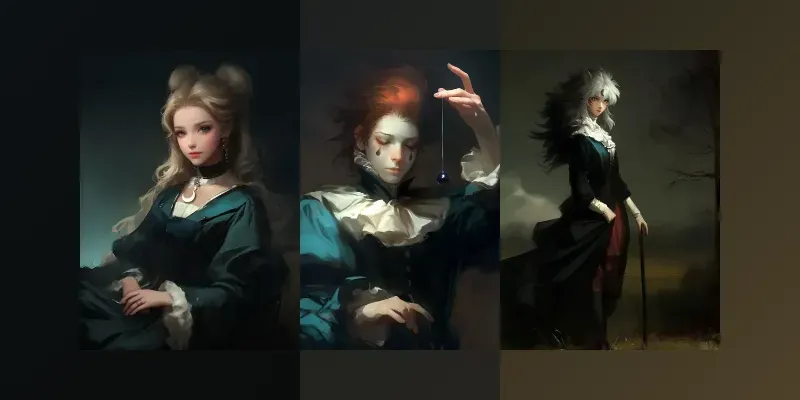 Victorian Gothic Anime Characters generated by undefined