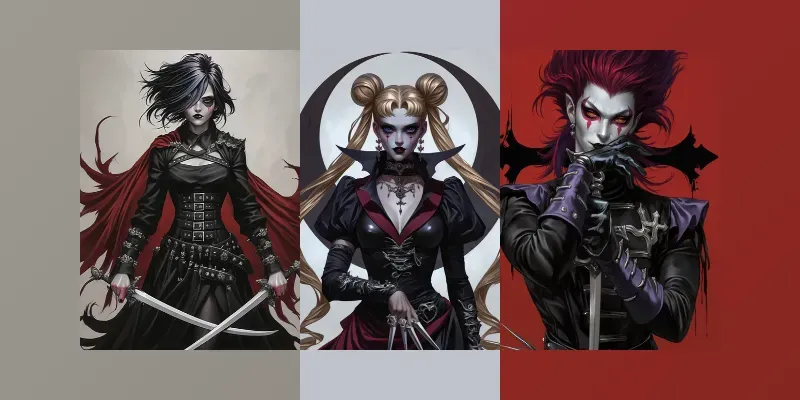 Gothic Fashion Anime Characters generated by undefined