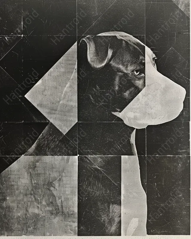 Geometric Black White Collages