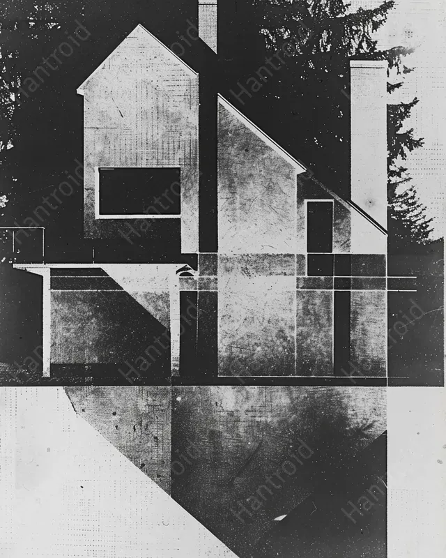 Geometric Black White Collages
