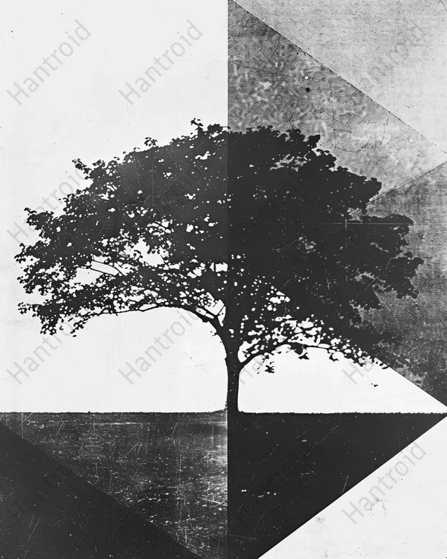 Geometric Black White Collages