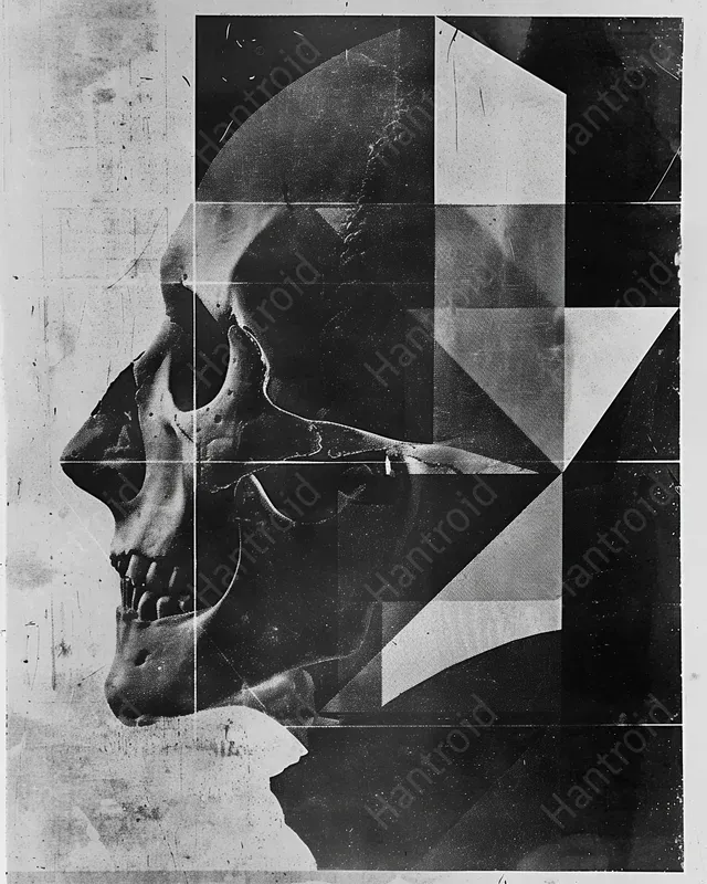 Geometric Black White Collages