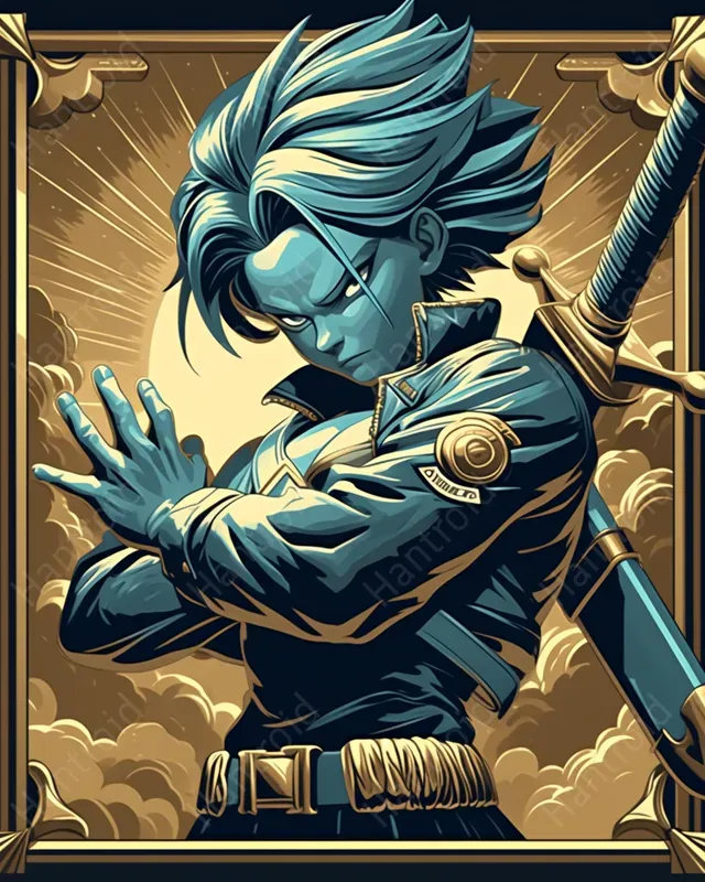 Dragon Ball Characters In Blue Style