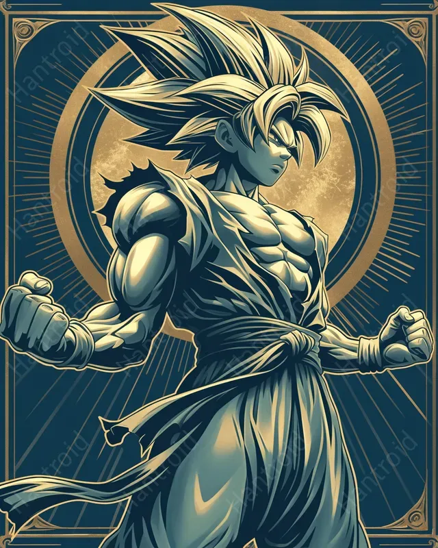 Dragon Ball Characters In Blue Style