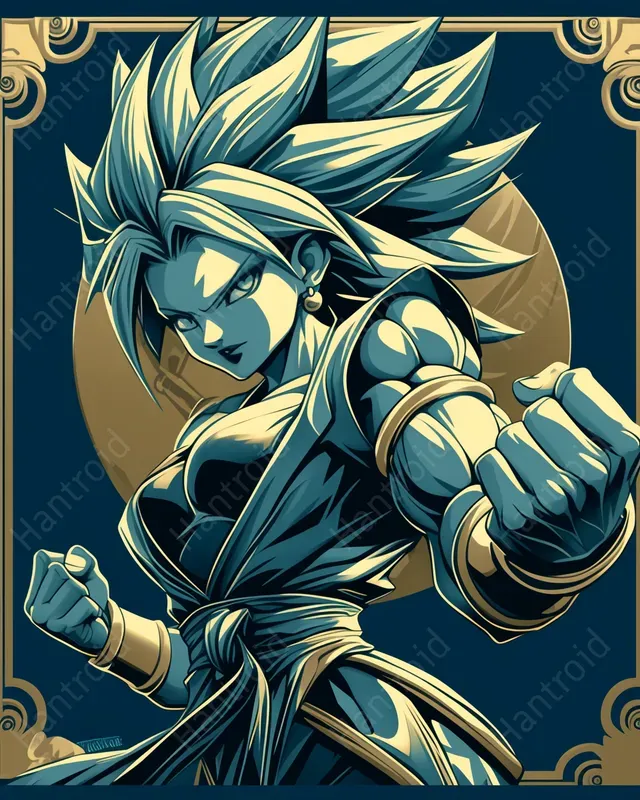 Dragon Ball Characters In Blue Style