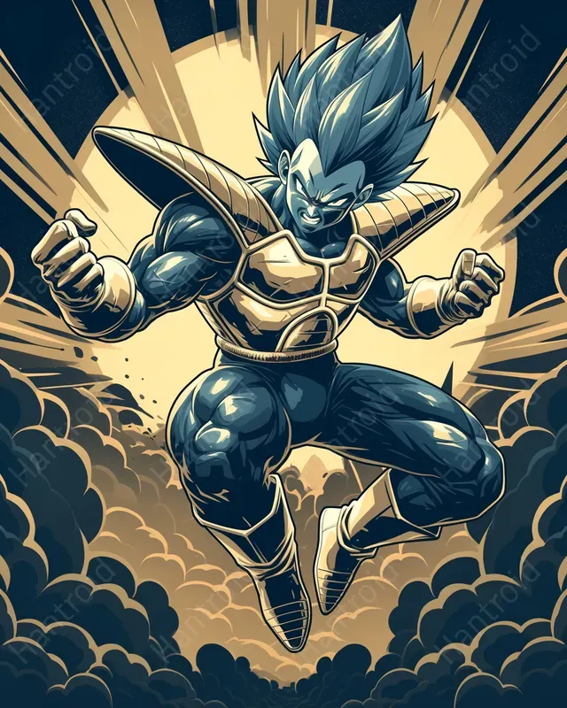 Dragon Ball Characters In Blue Style