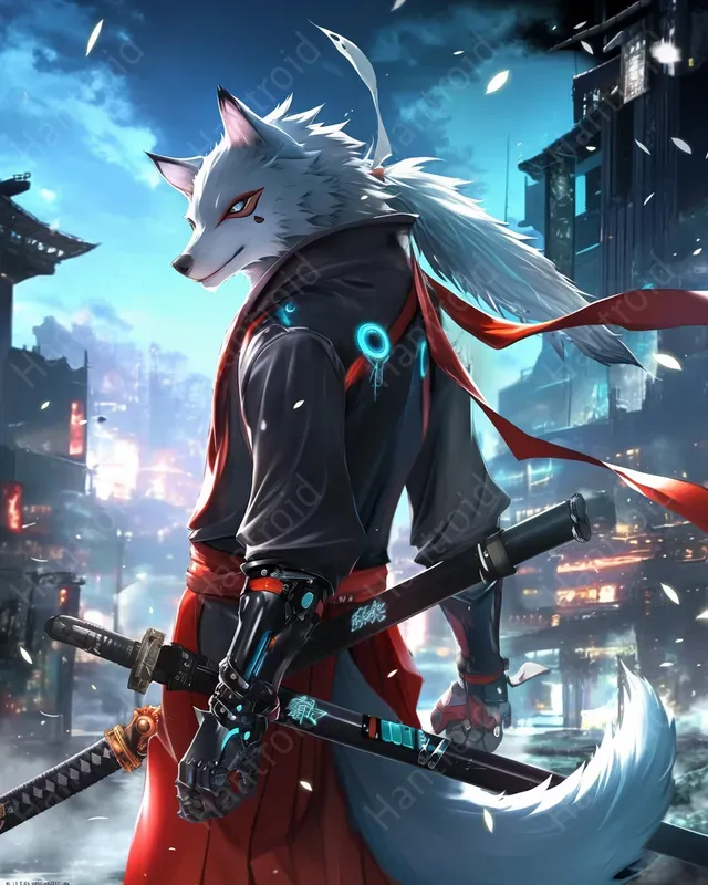 Anime Style Samurai Animals