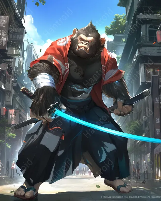 Anime Style Samurai Animals