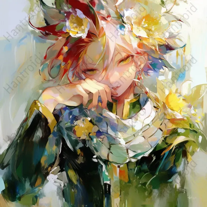 Fantastical Watercolor Anime Characters