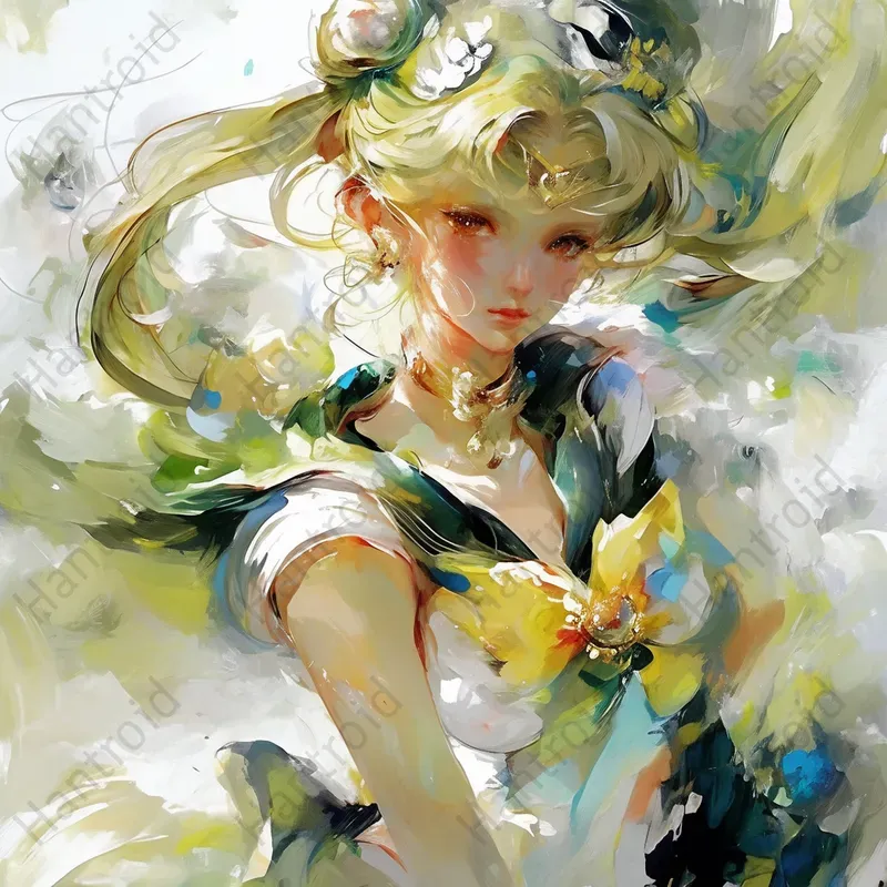 Fantastical Watercolor Anime Characters