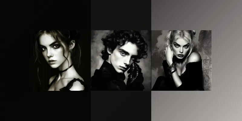 Chiaroscuro Portraits generated by undefined