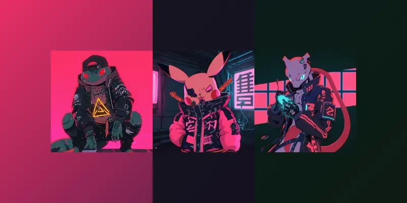 Cyberpunk Pokemon Fusions generated by undefined