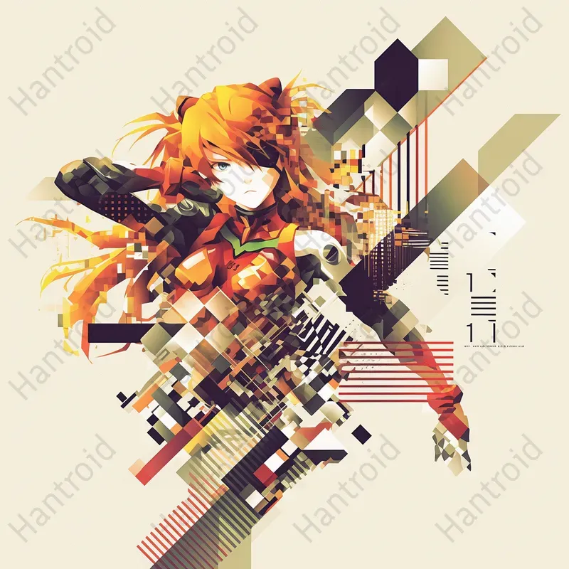 Glitch Art Anime Characters